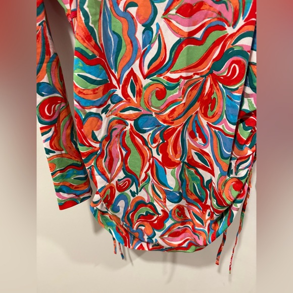 Coolibar Hokulani Ruche Swim Shirt with UPF 50+ sun protection - Picture 6 of 10